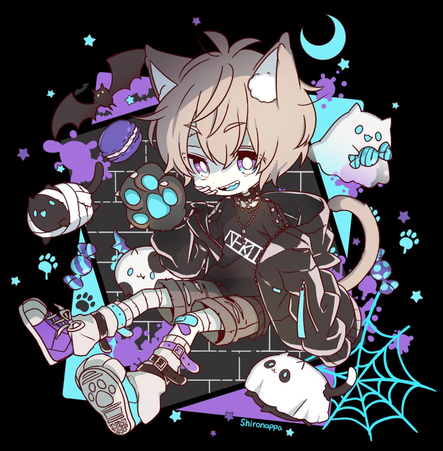 「Happy Halloween  #ゆるねこ男子 #ハロウィン」|しろなっぱのイラスト