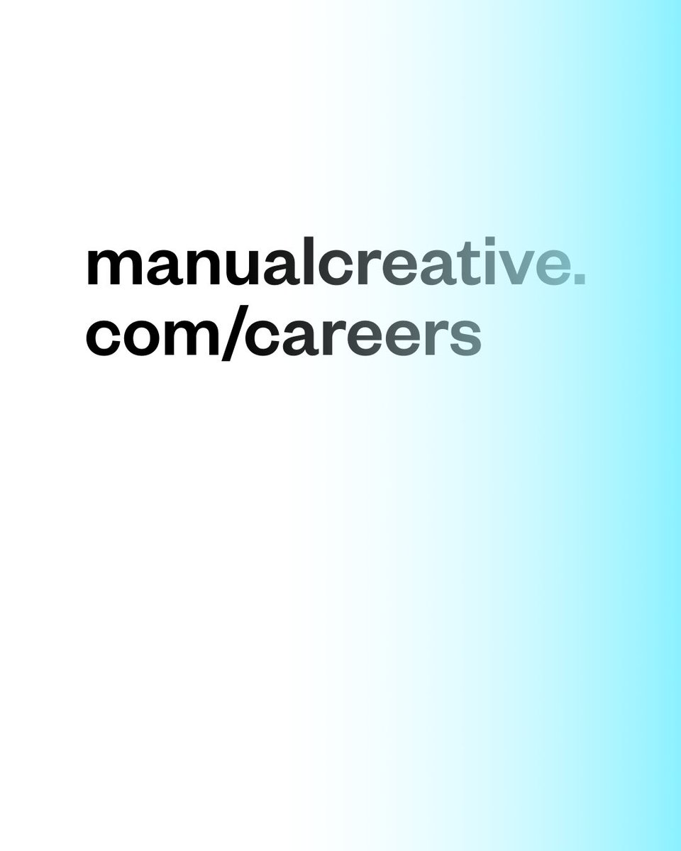 manualcreative.com/careers 👀