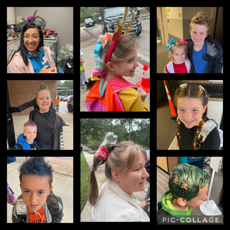 Crazy hair day! Hair's to a drug free life! #redribbonweek