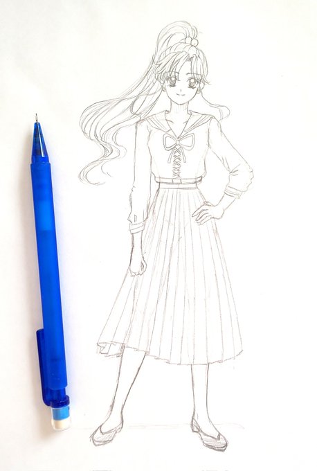 「ロングスカート 学生服」のTwitter画像/イラスト(新着)｜3ページ目