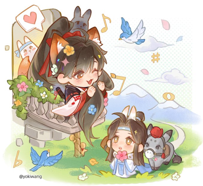 Birthday baby but Tangled AU#MDZS #LanWangji #WeiWuxian #mxtx #魏无羡1031生日快乐 #魏无羡 #蓝忘机 