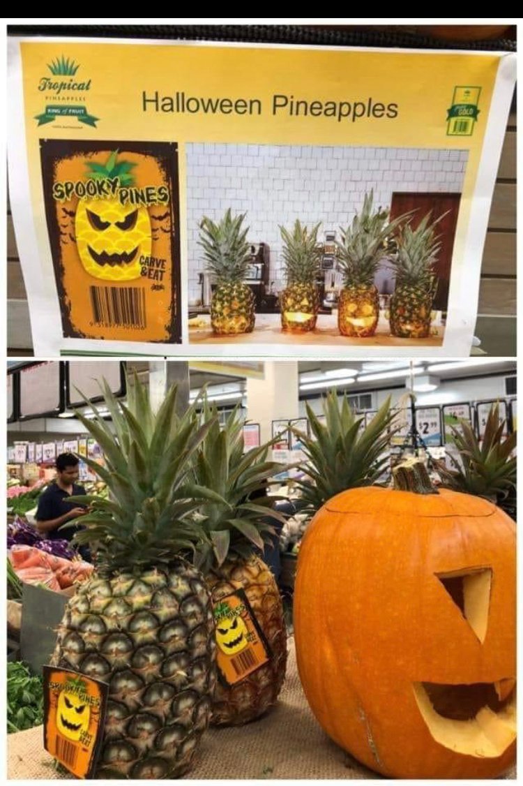 Pineapple grower: “How can we sell more pineapples?”

Pineapple marketing person: “Carve them up like pumpkins for Halloween, the suckers will buy anything these days,”

Comment "HIGH FIVE” ✋ 
- if you agree that this is brilliant marketing