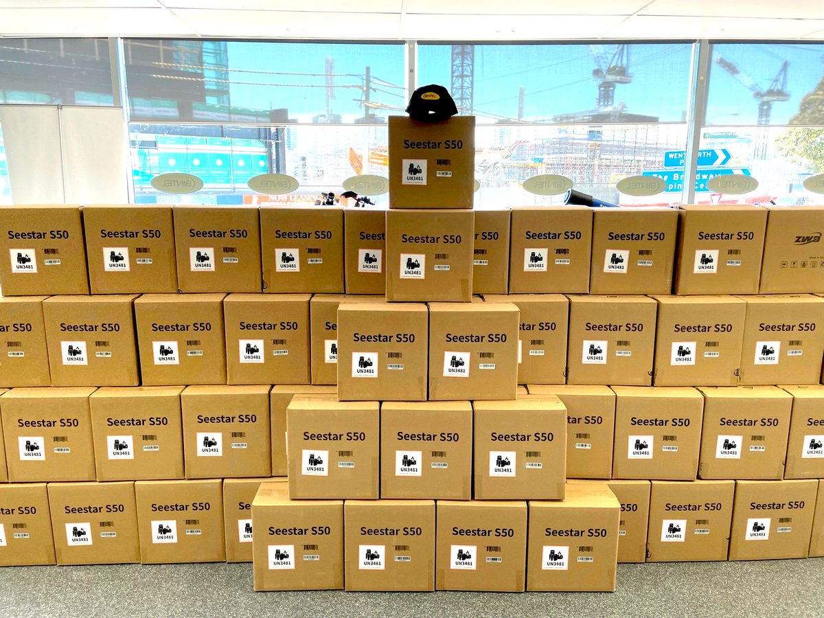 BintelShop's tweet image. 150+ ZWO Seestar S50 Smart Telescopes have landed at BINTEL!

 *All* of these &amp;amp; the ones from last week are pre-sold and will be in the hands of their new owners 

More Seestar S50s are on the way. Secure yours for 25% deposit at the BINTEL website.  #bintel #zwo #zwoseestars50