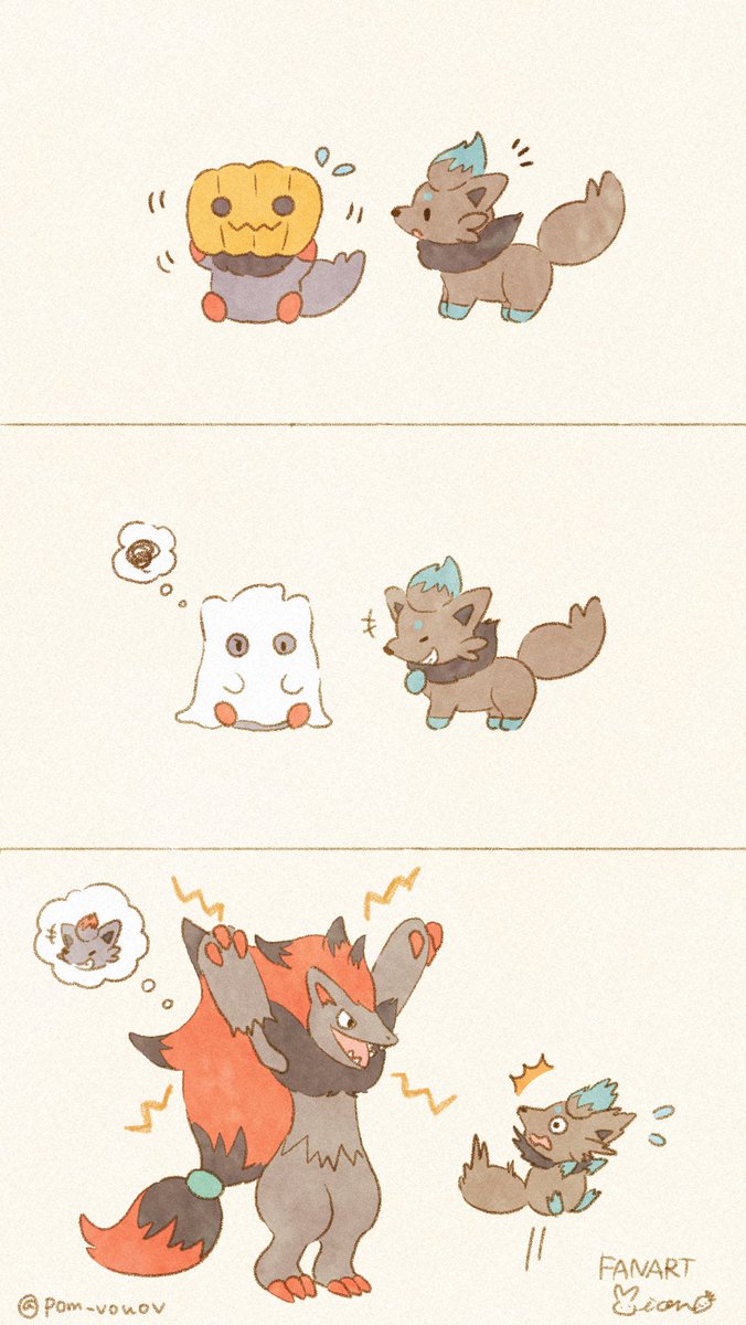 ゾロアのハロウィン🎃 Zorua tries to play a trick #pokemon #ポケモン