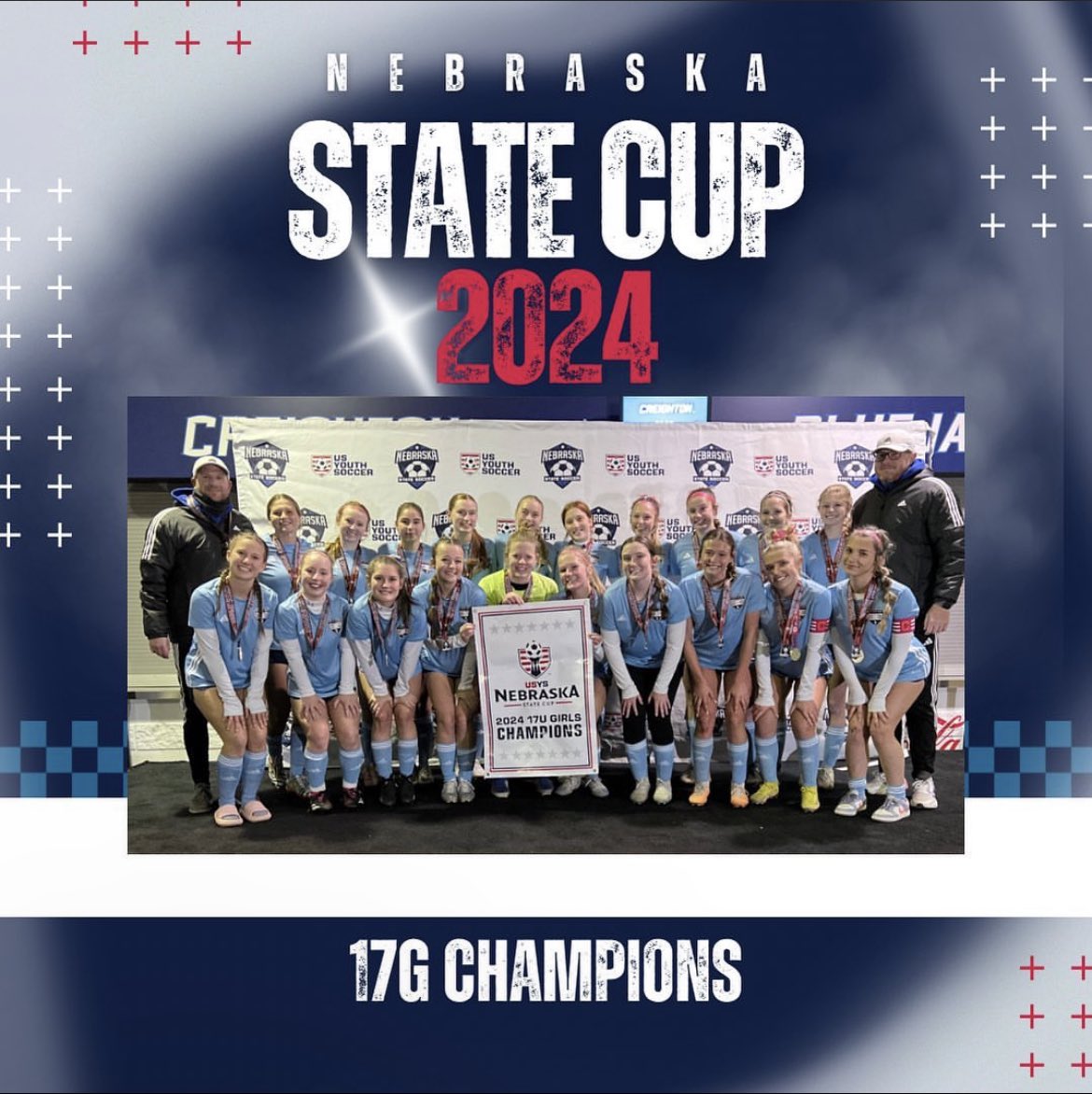 NEBStateSoccer's tweet photo. Congratulations to our 17G #NEStateCup Champs, @sportingnebraskafc !

They will #representNE at @usyouthsoccer Midwest Championships next June!
#nsscommunity #representNE https://t.co/E9Tf9kvtzT
