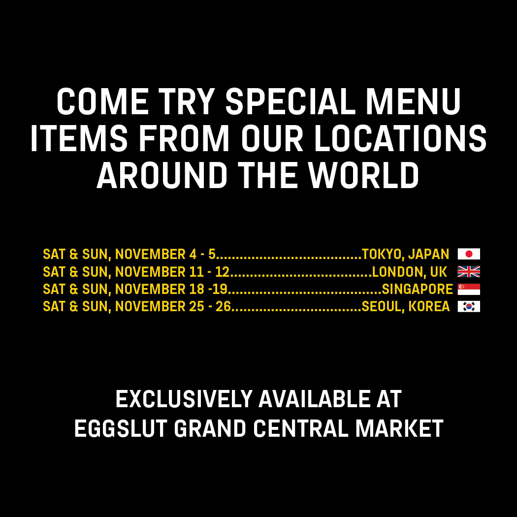 Eggslut (@eggslutofficial) on Twitter photo ๐๐ EGGSLUT GCM IS TURNING 10! ๐๐
Come celebrate our 10 Year Anniversary at <a href="/GrandCentralMkt/">Grand Central Market</a> with special menu items from our locations around the world being served every weekend during the month of November
*exclusively at Grand Central Market ๐๐ EGGSLUT GCM IS TURNING 10! ๐๐
Come celebrate our 10 Year Anniversary at <a href="/GrandCentralMkt/">Grand Central Market</a> with special menu items from our locations around the world being served every weekend during the month of November
*exclusively at Grand Central Market