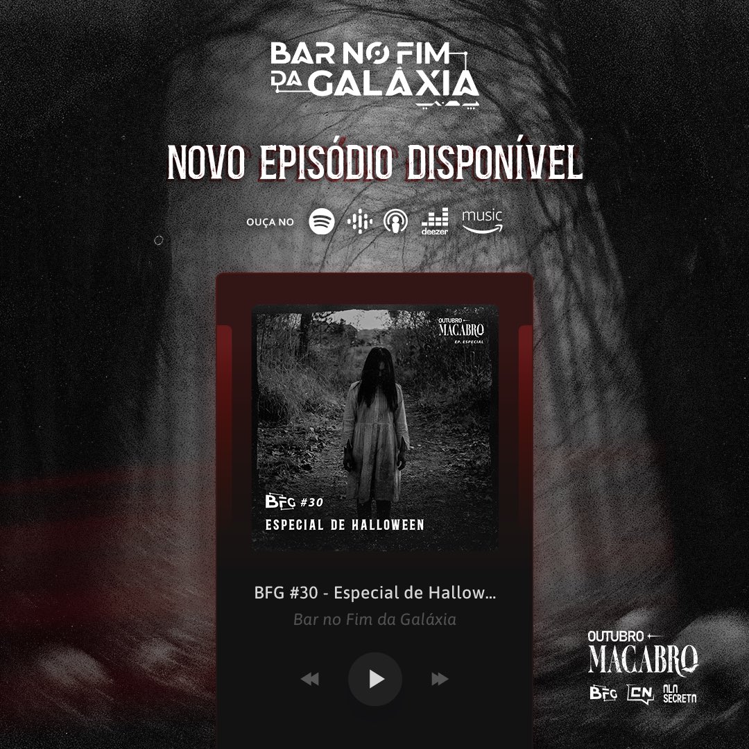 bfg_cast's tweet photo. Saiu!!!
Episódio especial com o @CodigoNerdBR, @alasecreta e @ljlunewalker já disponível em todas as plataformas de podcast!
FELIZ HALLOWEEN!
🎃 👻 👽
https://t.co/MwxWDnjFpm
#halloween #halloween2023 #terror #contosdeterror #diadasbruxas https://t.co/UDEcMOk4fl