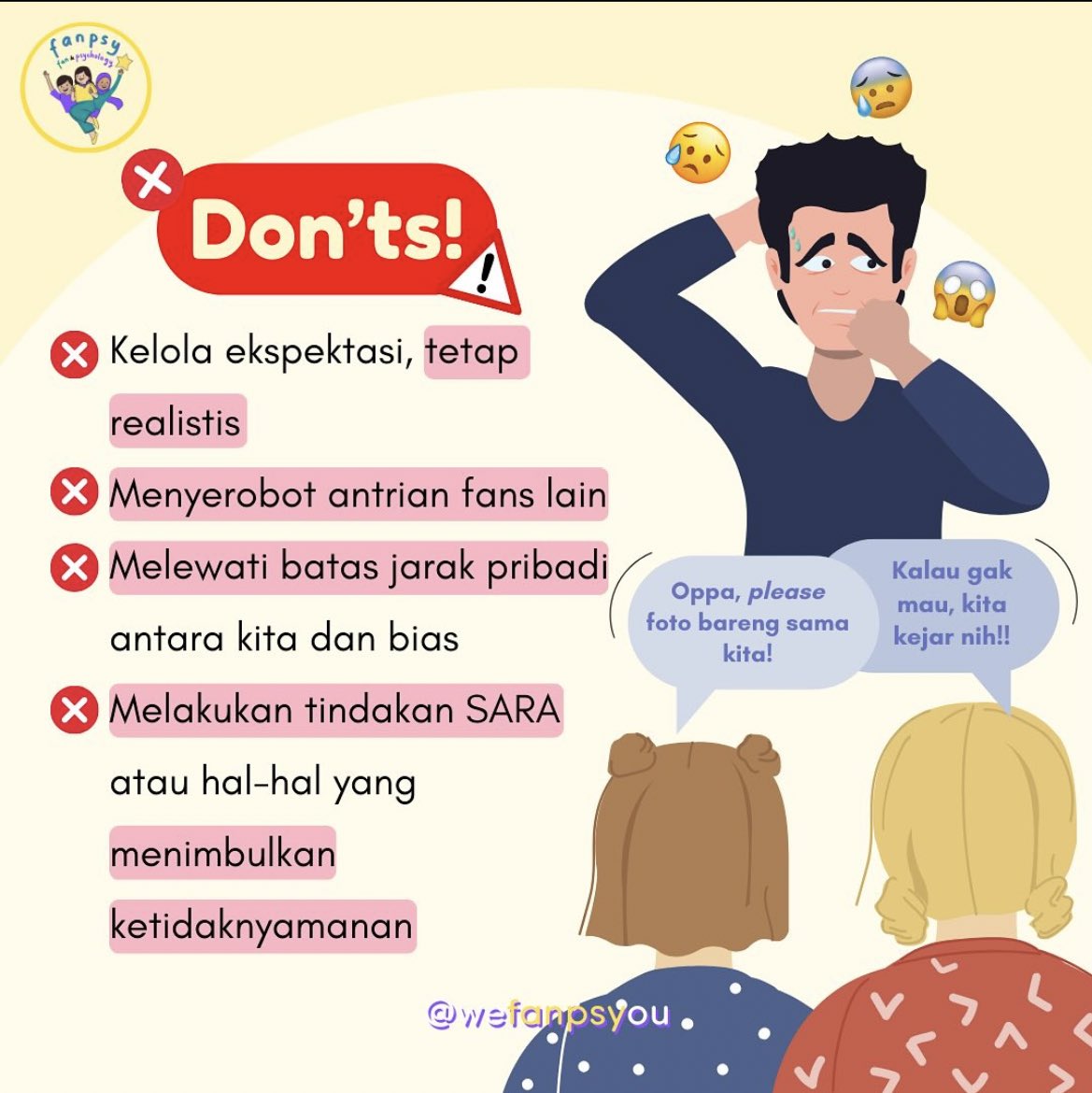 wefanpsyou's tweet photo. Terus harus bersikap gimana kalo ketemu idola? Atau bahkan pas idola blusukan kayak clip di atas? 🤔

Minpsy izin share do’s &amp; dont’s ala Fanpsy yah : https://t.co/cRVv4dW8mL