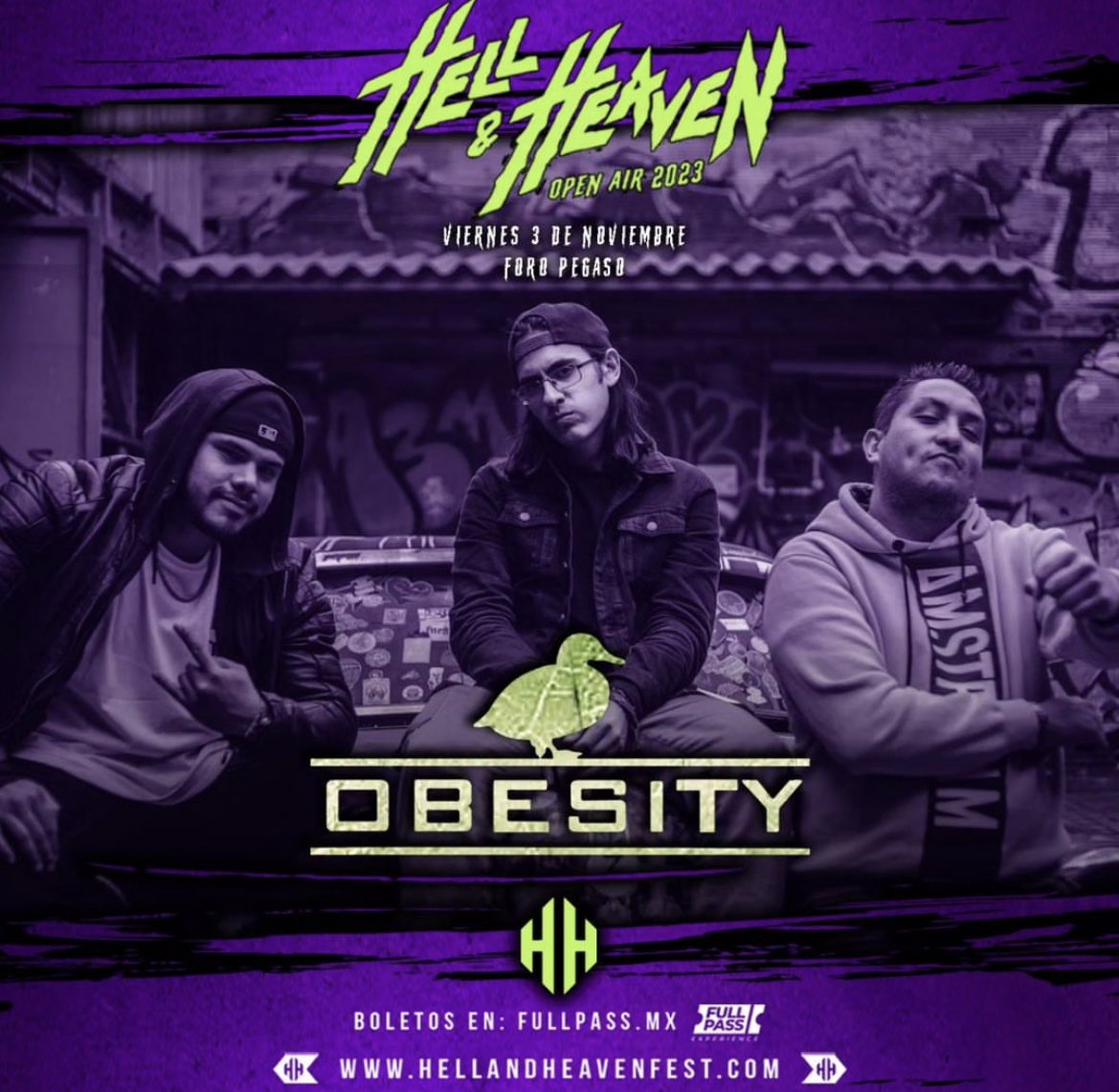 Hell &amp; Heaven 2023
OBESITY, se integra al cartel sustituye a Here Comes The Kraken lamentablemente no podrá estar.
.
.
.
.
.
.
.
.
.
.
.
.
.
@herecomesthekrakenmx 
@hhopenair 
#metaltopmx