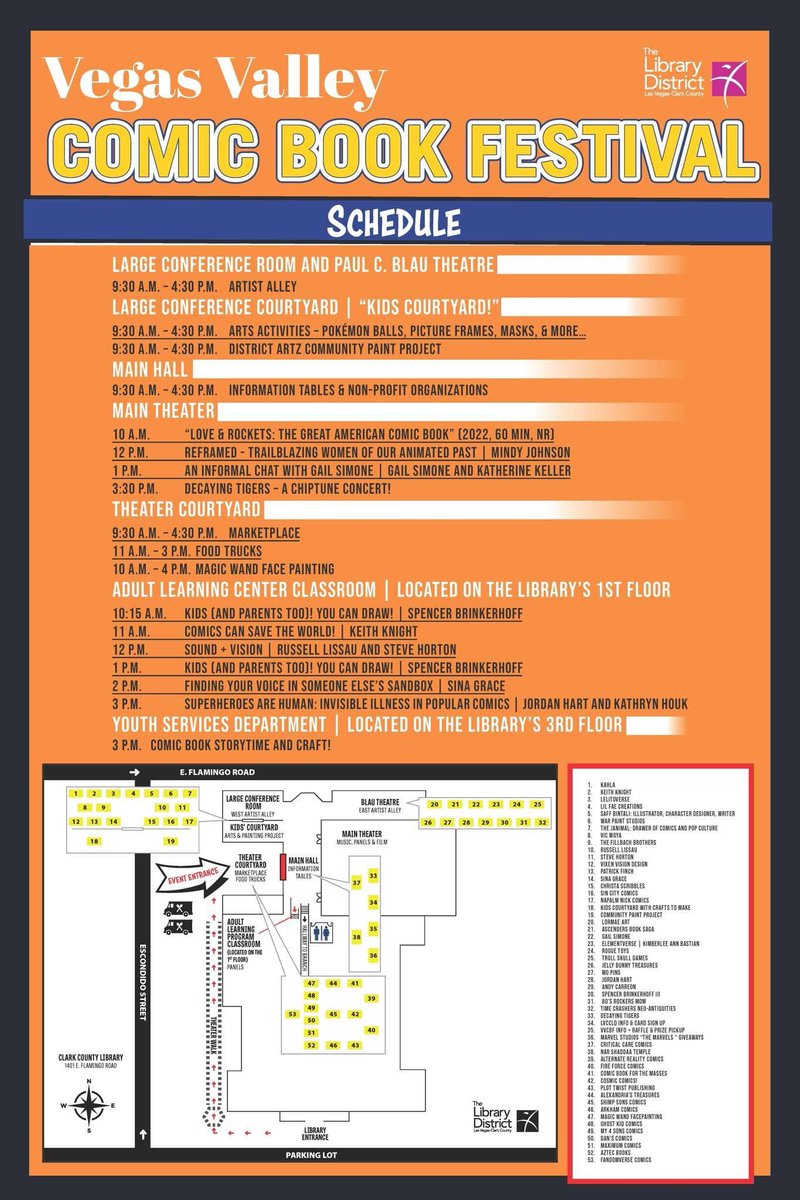 ThiS Saturday, November 4th, your buddieS at #ShimpSonSComicS will once again be Set up at the 15th annual Vegas Valley Comic Book Festival..!
ThiS **FREE** one day event will run from 9:30am - 4:30pm at the Flamingo Library (1401 E Flamingo Rd)..!!
We hope to See you there..!!!