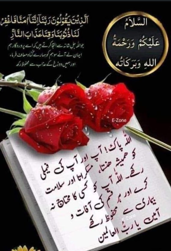 اسلام علیکم
صبح بخیر