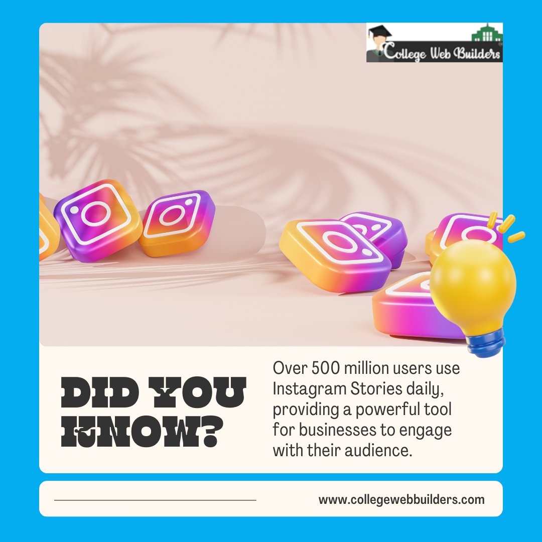 Did you know? collegewebbuilders.com + 1.202.421-5747 . #collegewebbuilders #didyouknow #facts #InstagramStories #SocialMediaEngagement #BusinessMarketing #Storytelling #DigitalMarketing #InstaEngage #StoryPower #BrandVisibility