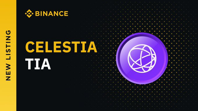 cryptoinsight99's tweet photo. ⭐️ Binance dự kiến ​​sẽ mở giao dịch cho $TIA vào lúc 23h ngày 31/10/2023.

⭐️ Từ 21h trở đi, người dùng có thể nạp $TIA lên Binance.

⭐️ Sau 21h, bạn có thể bắt đầu giao dịch $TIA trên Binance trước so với các sàn khác như Kucoin, Bybit...

⭐️ Chúng ta hãy cùng theo dõi và đánh giá xem liệu giá của $TIA sẽ điều chỉnh thế nào khi có trên sàn Binance nhé! 📈💰 #Binance  #BTC #bitcoin #ETHEREUM  #Crypto #TIA