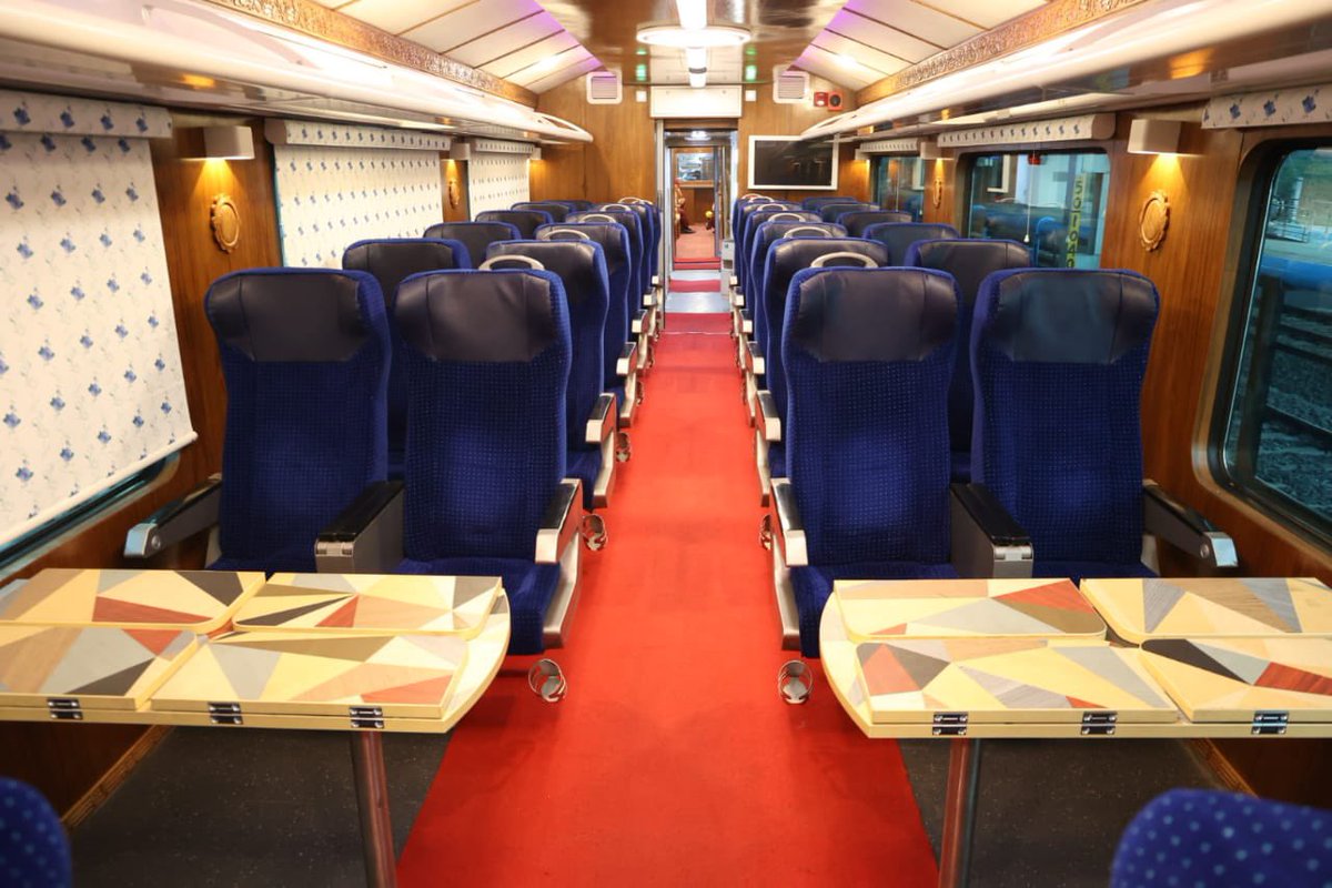 DarshanaJardosh's tweet photo. Hon'ble PM Shri @narendramodi ji will flag off the inaugural run of the Steam Heritage Special Train between Ekta Nagar & Ahmedabad, today through VC from Ekta Nagar (Kevadiya). This train is a tribute to the Iron Man of India Shri Sardar Vallabhbhai Patel.

This train, featuring three EC type coaches with a capacity for 144 passengers and a dining car serving 28 at a time, promises an delightful journey.