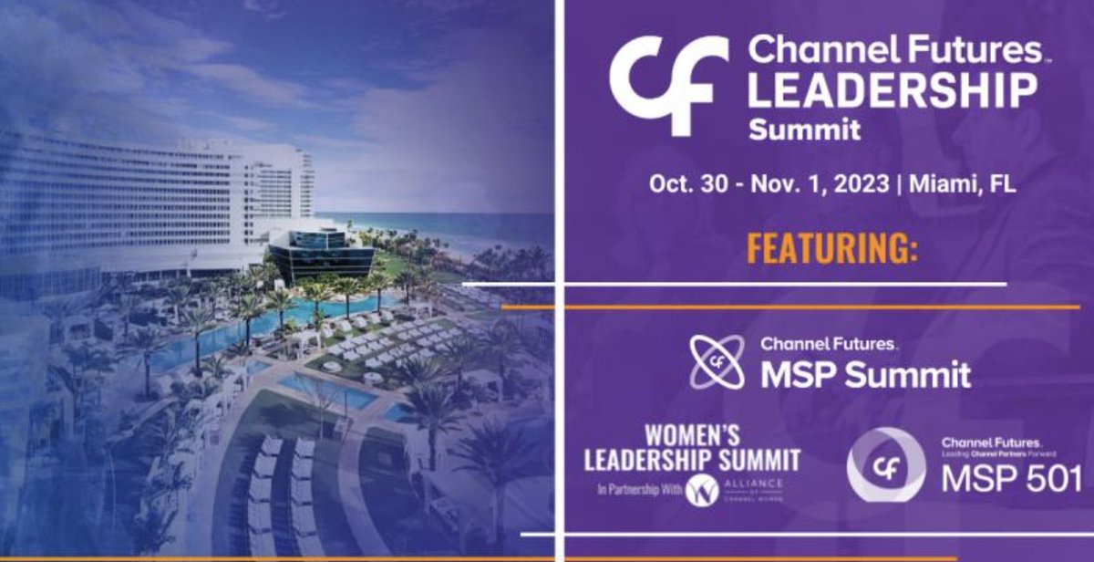 Perituza's tweet photo. 👋Join us and 2,500+ current and future channel leaders from Oct 30 to Nov 2 in Miami 🥳. Bringing IT and Telecom together. SPECIAL OFFER: $200 off an all-access Summit Pass, or a free Expo-Only pass when you use promo code PERITUZA. https://t.co/vTRRrUUMzP