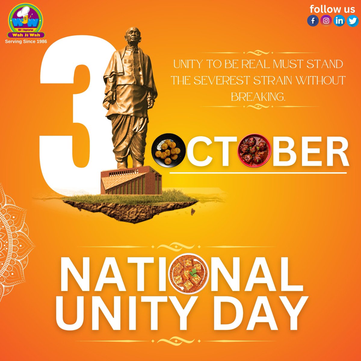 wahjiwah14's tweet image. "𝐔𝐧𝐢𝐭𝐞𝐝 𝐰𝐞 𝐬𝐭𝐚𝐧𝐝, 𝐝𝐢𝐯𝐢𝐝𝐞𝐝 𝐰𝐞 𝐟𝐚𝐥𝐥. 𝐋𝐞𝐭'𝐬 𝐬𝐭𝐚𝐧𝐝 𝐭𝐨𝐠𝐞𝐭𝐡𝐞𝐫 𝐚𝐧𝐝 𝐰𝐨𝐫𝐤 𝐭𝐨𝐰𝐚𝐫𝐝𝐬 𝐚 𝐬𝐭𝐫𝐨𝐧𝐠𝐞𝐫, 𝐮𝐧𝐢𝐭𝐞𝐝 𝐈𝐧𝐝𝐢𝐚. 🇮🇳

#NationalUnityDay #RashtriyaEktaDiwas #SardarPatel #IronManOfIndia #IndiaUnityDay #31stOctober