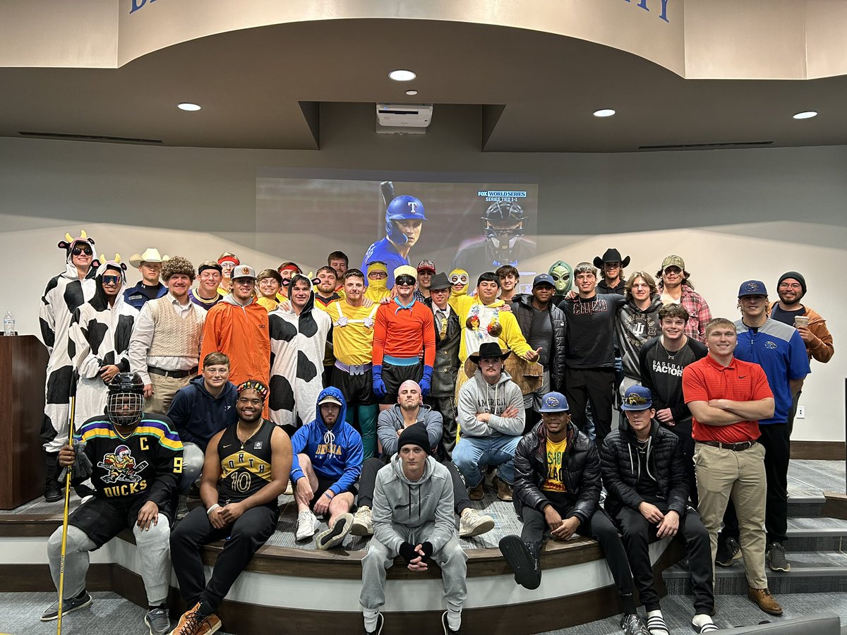 BresciaBaseball's tweet photo. What better this time of year than some team bonding over a Halloween costume contest and watching the World Series together! 🥉Evan Brite &amp; Brayden Ernspiker as “Bert &amp; Ernie”🥈 Hayden Cash as “Darnell Coleman” 🥇 Brody Niebrugge as “Coach Herbig” https://t.co/xhayPLrUD7