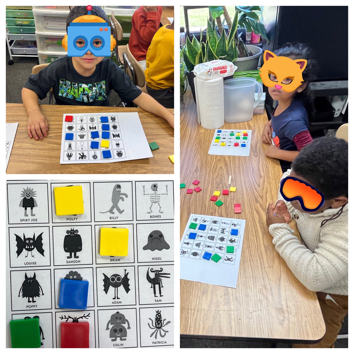 Monster & witch stories w/Kinder ELs, plus listening practice w/a directed 🦇 draw on @ArtforKidsHub. Oh, & their favorite thing so far? Using describing words to play Scary Bingo & find the right monsters! @rafael_segarra @EdEmberley @TheRealGruffalo @LaurenceKingPub 👹 🧹🧙‍♀️🦇