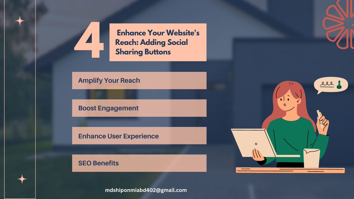 Enhance your site's reach with social sharing buttons. Amplify engagement, boost SEO, and broaden your digital footprint effortlessly.#SocialSharing
#WebsiteEnhancement
#DigitalMarketing
#OnlineVisibility
#ShareButtons
#EngageAudience
#SocialMediaMarketing
#UserExperience