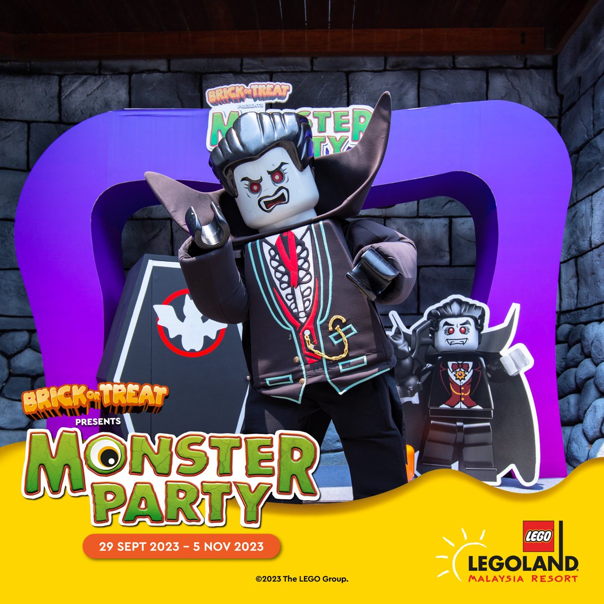 LEGOLAND_MY's tweet image. 👻🎃 Join us for spook-tacular epic Monster Party! Loads of brick-or-treating fun and have a brickin' good time at LEGOLAND Malaysia Resort's Halloween Monster Party! 🎉🧟‍♂️ 🍭🕷️ 🕸️👹 #HalloweenMonsterParty #LLMR #LLMRHalloween2023 
Explore the Event: legoland.com.my/explore/shows-…