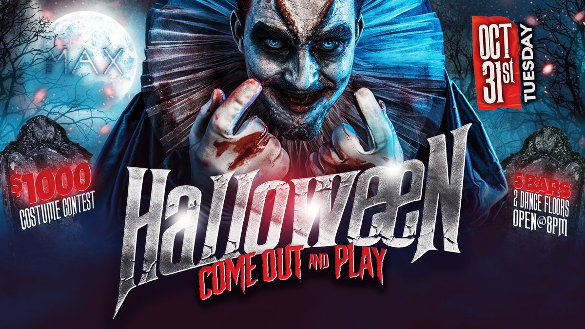 themaxomaha's tweet photo. HALLOWEEN PARTY TOMORROW - Dress in costume for chance at $1000 in CASH PRIZES. Put your moves to the test on our two dancefloors! Cool off @ 1 of 5 bars throughout the venue. #Halloween #CostumeContest #HalloweenVibes #GetYourGhoulOn #Party #WeeknightFun #Clubbing #lgbtqia🌈 https://t.co/CQ713VimdS