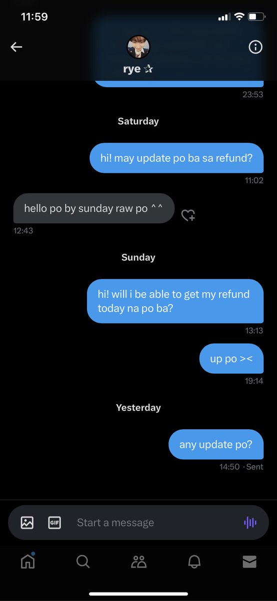 gumzsale's tweet photo. @intoksn up po. hoping to get my promised refund na soon 🥲 https://t.co/hw67JfeONp