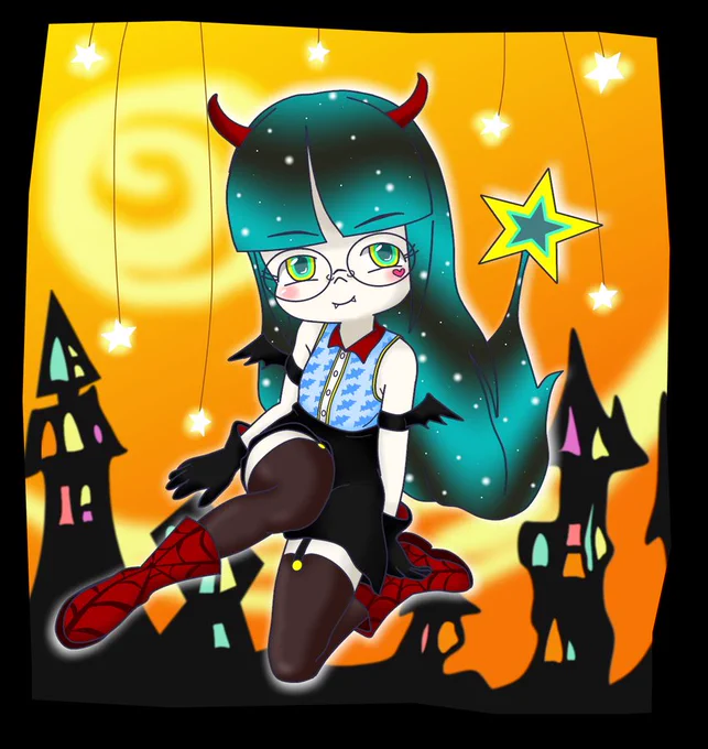 ハロウィンイラスト間に合わねぇ～ しょうがないので過去作を! #ハロウィンイラスト