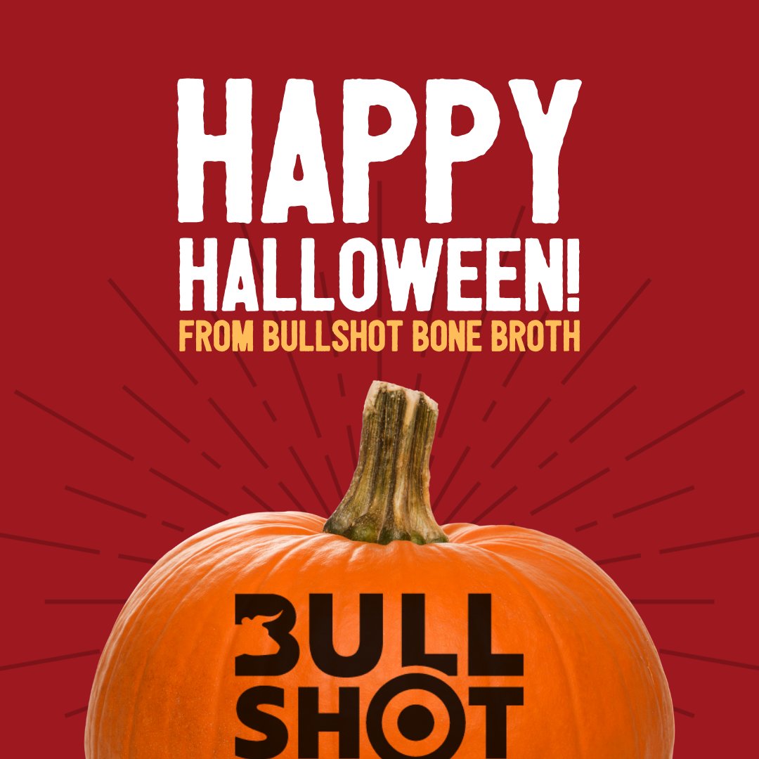 BullshotBroth's tweet photo. Happy Halloween! 🎃 May your day be filled with spooky decorations, sweet treats, and ghostly friends. Wishing you a night of frights and delights! 

#Halloween #hallowseve #bullshot #bonebroth #keto #fasting #brothdiet #diet #protein #collagen #pumpkin https://t.co/z7zTd3vYM3