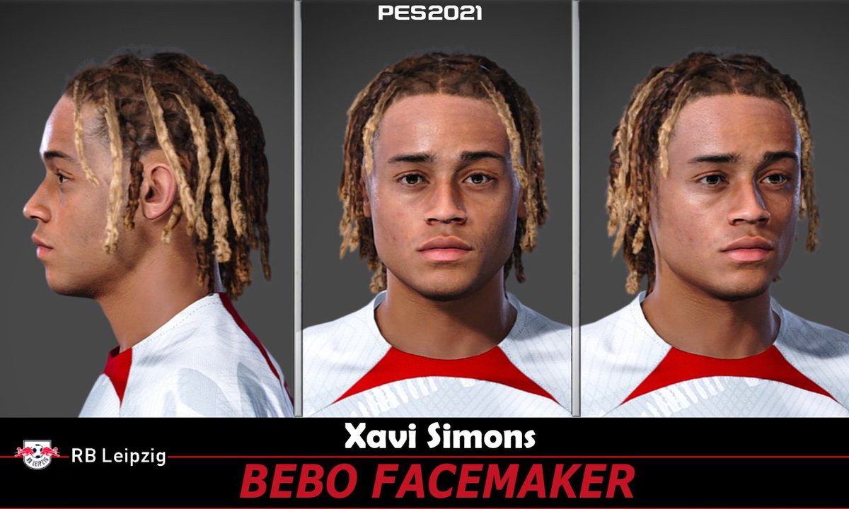 BeboFacemaker's tweet photo. >>#eFootballPES2021 <<
#Xavi_Simons 🇳🇱face + hair animation
----------------------------------------
link: https://t.co/jPKEV1JVmX
----------------------------------------
#eFootball2024 #eFootball #pes21 #FC24 #EAFC24
@RBLeipzig #RBLeipzig #Bundesliga #Netherlands @OnsOranje https://t.co/h687gIvAHG