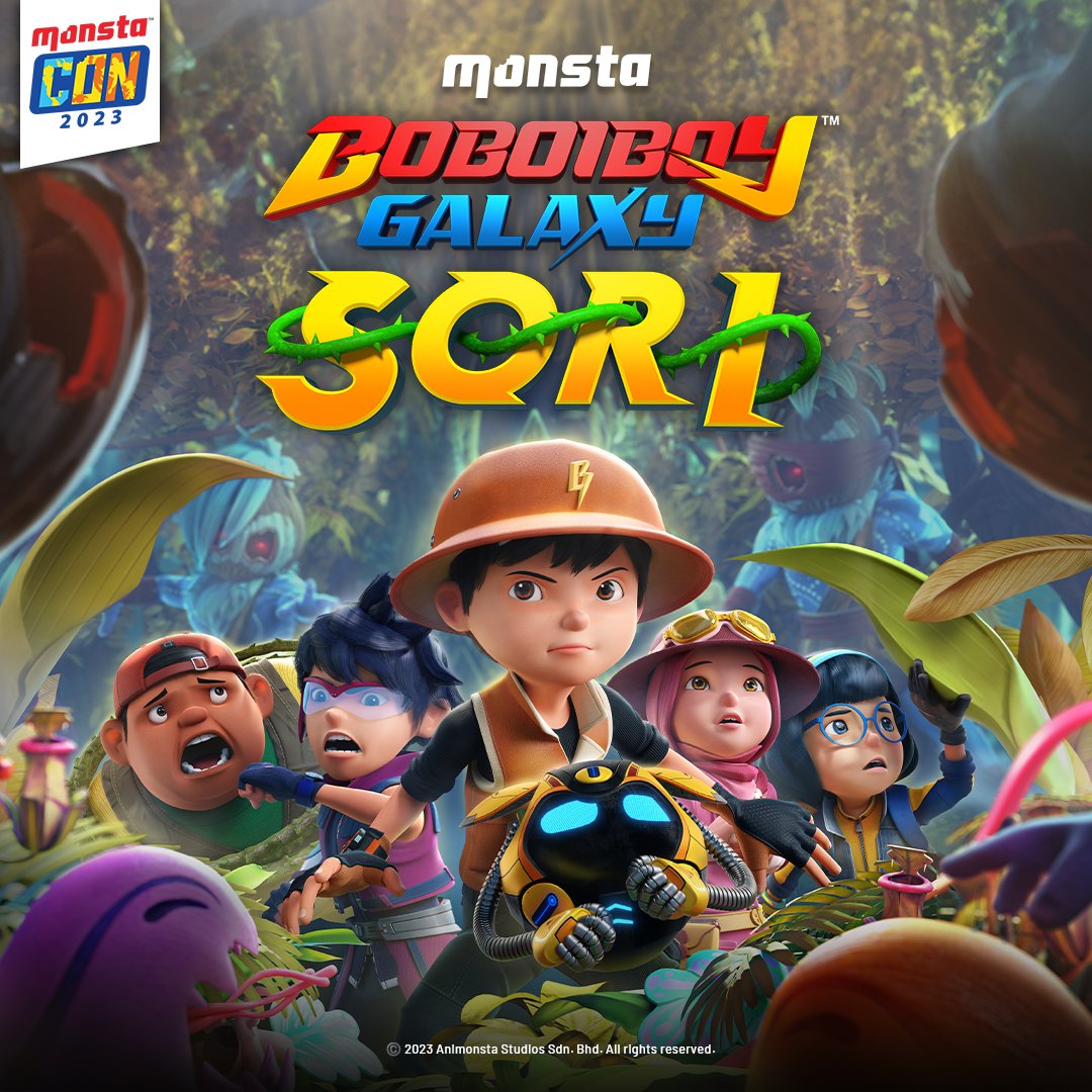 BoBoiBoy's tweet photo. [MONSTA CON 2023 LIVE UPDATE!]

Official poster BoBoiBoy Galaxy Sori!
- Nizam Abdul Razak, CEO Monsta.
--
#Monsta #BoBoiBoy #KembaliBeraksi #MonstaCon2023 https://t.co/3JnLTBevY6