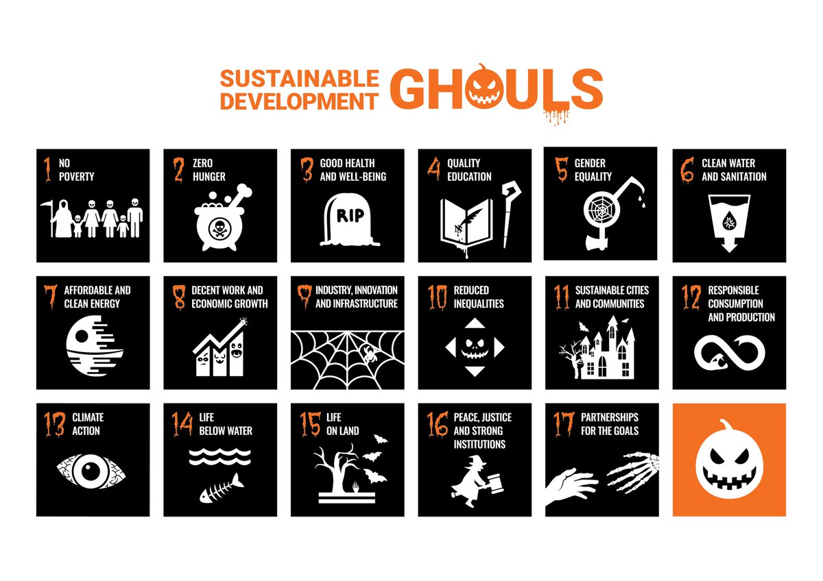 There's nothing more terrifying than a world where we fail to achieve the #GlobalGoals!  

Let's scare away  all those things preventing us from building a sustainable world! Join in and take action for everyone, everywhere! 

Happy #Halloween!

sdgs.un.org/goals