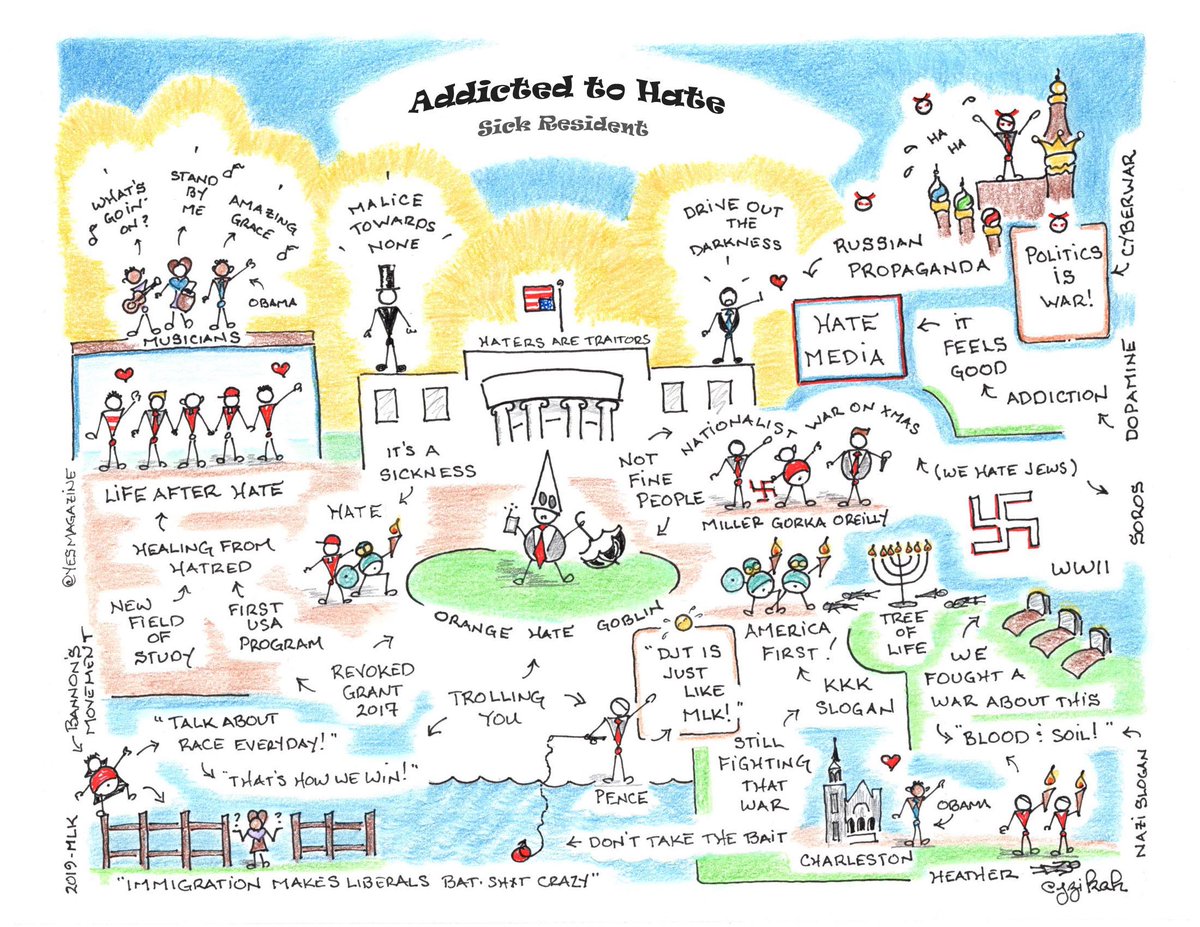 jzikah's tweet photo. @BaddCompani Hatred is an addiction, 
which weirdly feels good. 
#AddictedToHate 

This story-map is from a 2019 article in Yes Magazine. Trump deleted the only federal program devoted to healing from hated. Of course... 
#LifeAfterHate https://t.co/W7ju300rUj