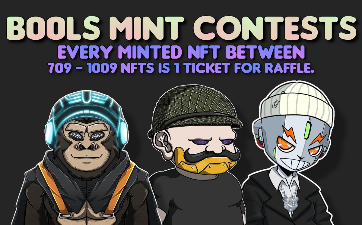vince_wtf's tweet image. b00ls MINT RAFFLE 🔥#onPolygon

🎃We will airdrop 1x Hyper Kongz, 1x Donsy and 1x BROZO NFT after 300 mints

🎟️Every mint is a ticket for the raffle
🪂The airdrop will be picked randomly (3 winners🥳)

Mint Here 1 MATIC👇🦬
b00ls.fun

🚨 #PolygonCommunity