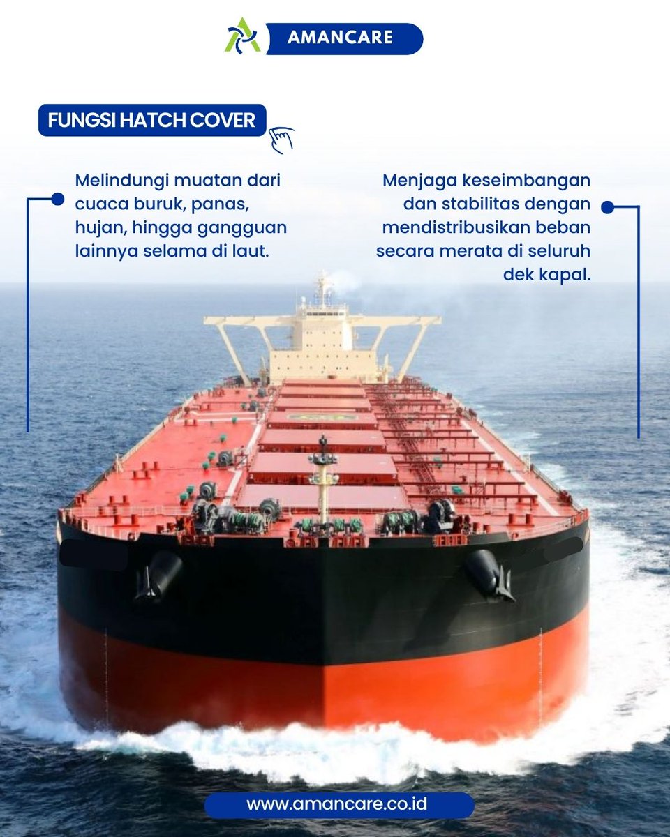 amancarecrew's tweet photo. Hi, Sahabat Aman! Yuk ketahui fungsi hatch cover kapal pada postingan berikut ini⛴️🙌

Call Amancare Now!

FAST | QUALITY SERVICES | PROFESSIONAL TEAM

#amancare #rentalmarine #bulkcarrier #crewing #rig #marine #supply #amancarecrewindo #hatchcover #hatchcoverkapa https://t.co/HdqFP0FIJg