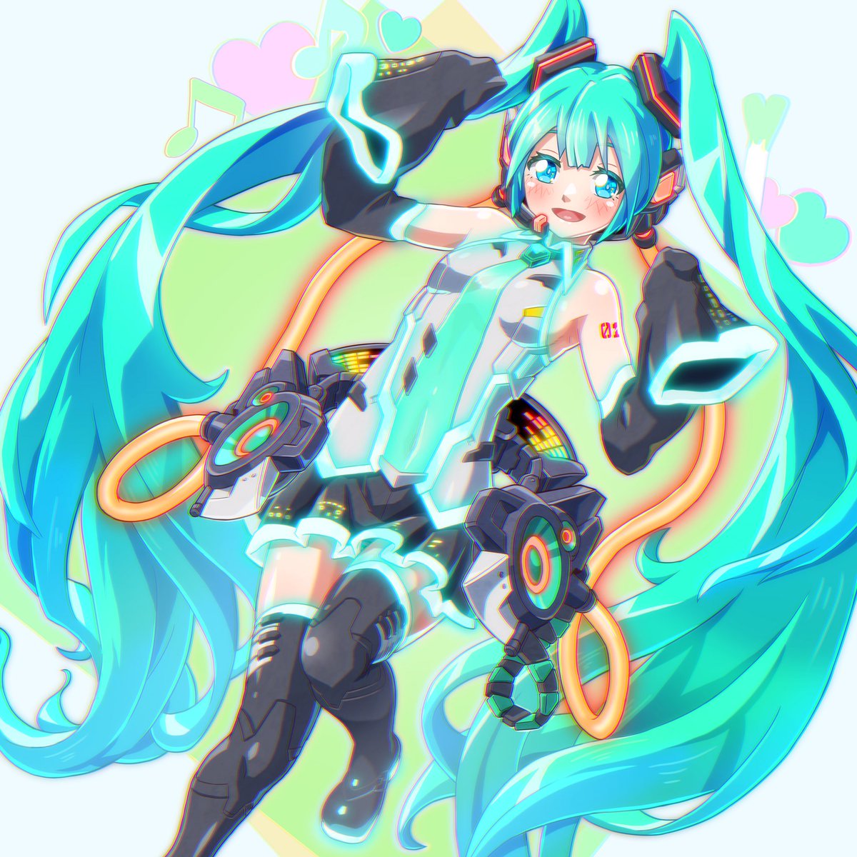 初音ミク「#初音ミクがいっぱい見れるタグ」|伊吹さくら(Skeb募集中)のイラスト