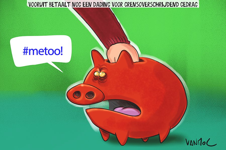 Vanmoltoons's tweet photo. Geen woorden maar dadingen!

#doorbraak #vanmoltoons #vanmol #cartoon #satire #metoo #vooruit #dading https://t.co/hsNIQ5OC8B