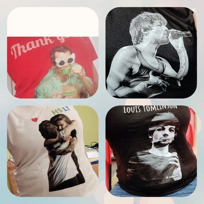 Ini369287's tweet photo. For the Happy L &amp; H Hug Day...
My concert year in tshirts...
💙💚💙💚💋🫂💋💙💚💙💚
#louistomlinson 
#harrstyles https://t.co/coNWOEmxOL