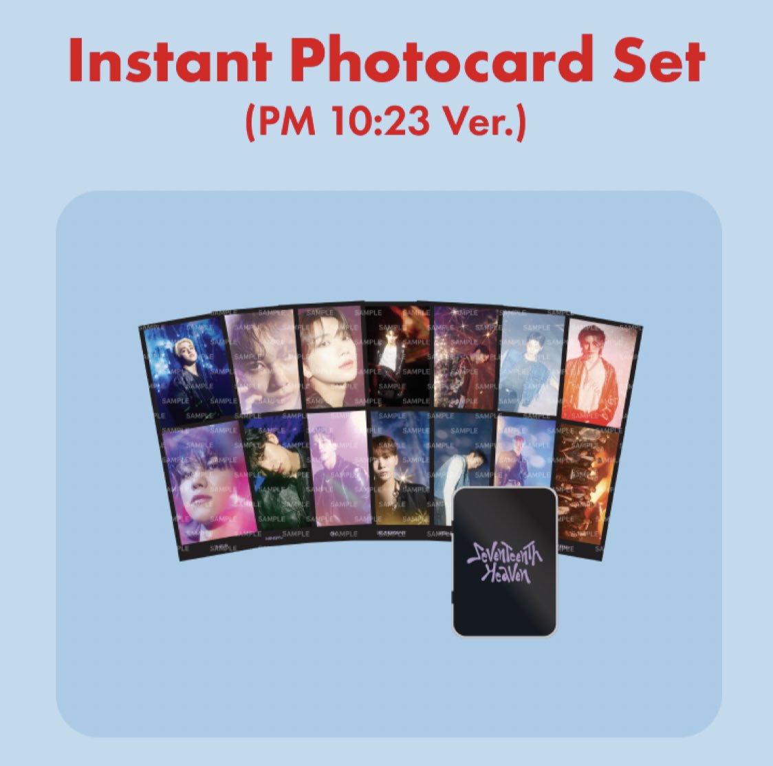 [OPEN PO] Seventeenth Heaven Official Merch

💸 photo card set (5:26) 250k dp 180k
💸 instant photo card set (2:14 &amp; 10:23) 265k dp 180k

📍Jakarta Pusat
✅ emstax
✅ go line
✅ pilih versi