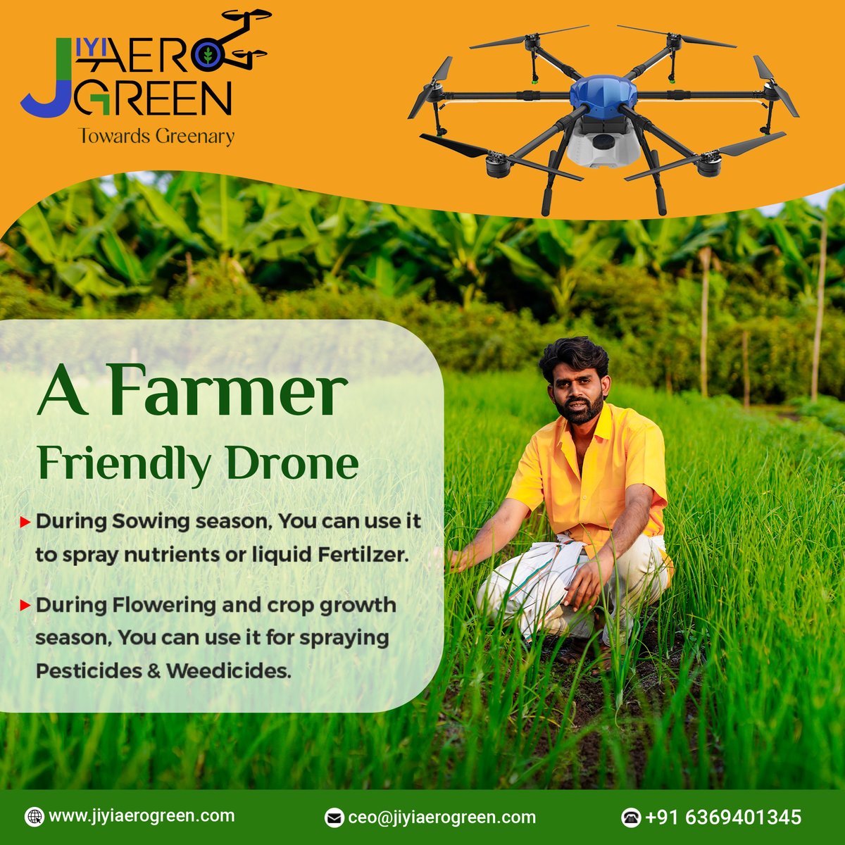 A Farmer Friendly Drone - Jiyi Aero Green Ahmedabad #features #agriculture #technology #greenary #equipment #delhi #newdelhi #Gujarat #rajastan #punjab #haryana #Ahmedabad #maharastra #buildquality #farmers #dronepilottraining #shorts