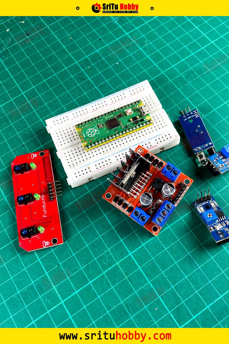 sritu_hobby's tweet image. Raspberry Pi pico line following Robot
👉More tutorials and projects on srituhobby.com
Our Shop👉 srituhobby.com/shop
YouTube 👉youtube.com/c/SriTuTech_Sr…
Android App 👉play.google.com/store/apps/det…
#Raspberry_Pi_Pico #Raspberry_Pi_Projects #SriTu_Hobby_Shop #Robot