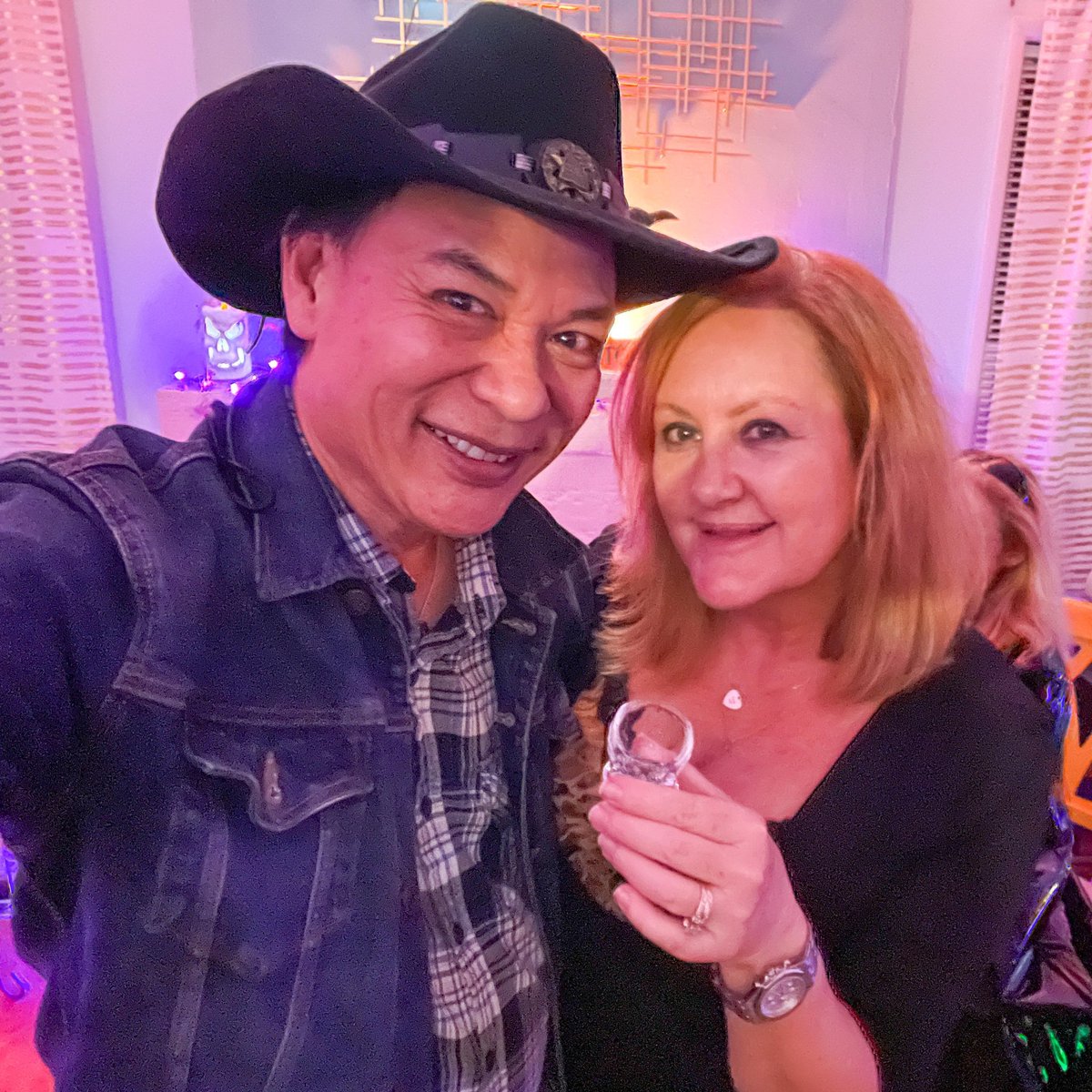 The_B_Company's tweet photo. Hey Buddy... channeling #BethDutton with this sexy cowboy @DaleChungActor! #HappyHalloween2023 #Yellowstone #Beths https://t.co/GW8WzOzI5F