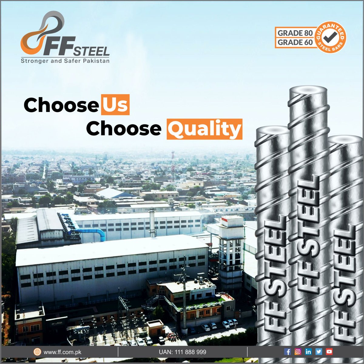 Introducing FF Steel - Where Quality Meets Excellence!

We're crafting a legacy of durability, precision, and quality. If you're on the lookout for the very best in the world of steel, then look no further. Choose Us, Choose Quality.

#FFSteel #StrongerAndSafer #Grade60 #Grade80