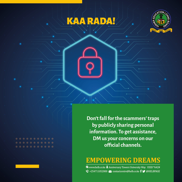 Scammers can easily use your information for fraud or other criminal acts. Share critical information only through the DMs or in person at our service centres. #KaaChonjo