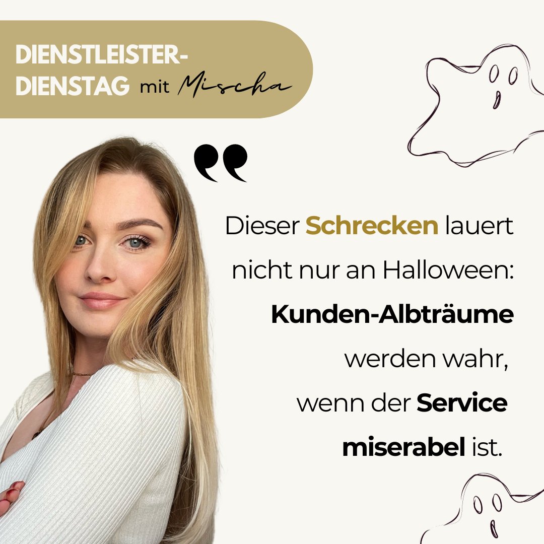 🎃 Was könnte noch gruseliger sein, als Geister, Zombies, Hexen und Co.? 🧟‍♀️
Ganz genau: Schlechte Dienstleistungen. 👀 😳  #happyhalloween #dienstleister