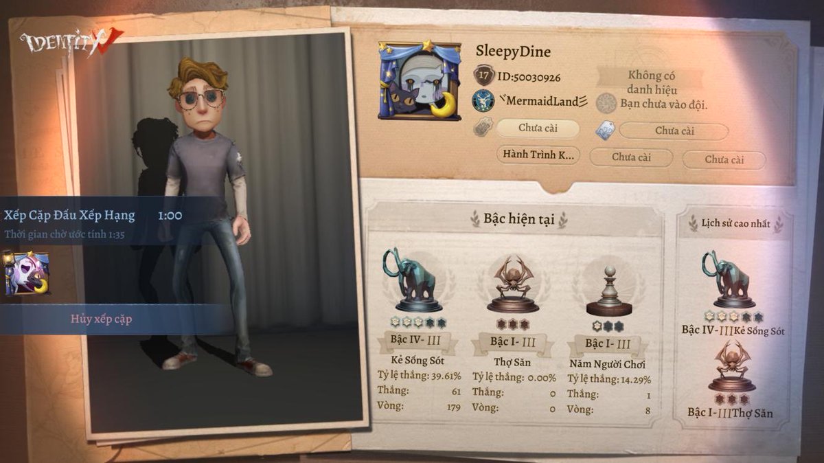 vyvyfuong98's tweet photo. Tôi đang chơi Identity V. Bạn nghĩ đó là game ư? https://t.co/GprP3kpB4u