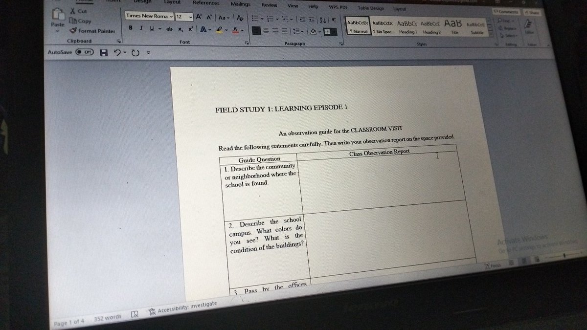 field study muna habang walang client
