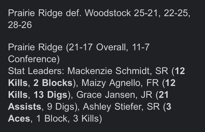Congrats to PRVB on advancing to the Sectional Finals!!