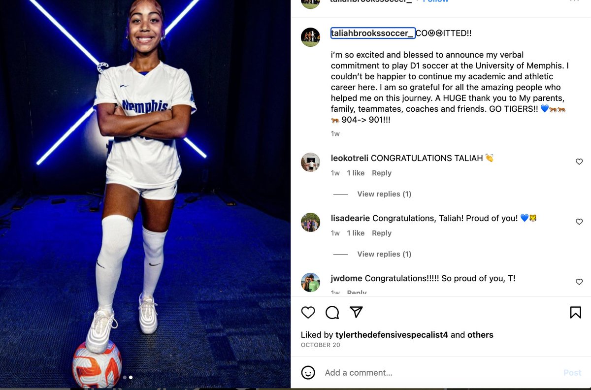 Congratulations <a href="/Talbrooks15/">Taliahbrooks</a> !! Another #ECNL player from our Top Players in the Class of 2025 has verbally committed to a D1 Program.