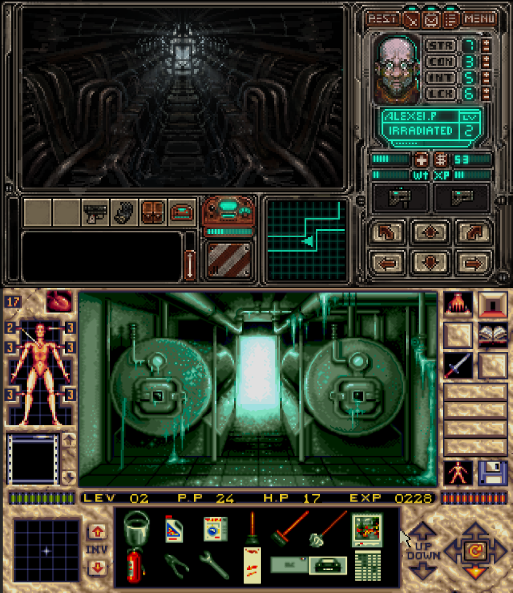 modredcastleton's tweet image. I may solely be doing design, writing and code atm - the least postable stuff - but you best believe I still think about Horrorsoft aesthetics every single day. :D ☢️☢️ #HibernaculumGame